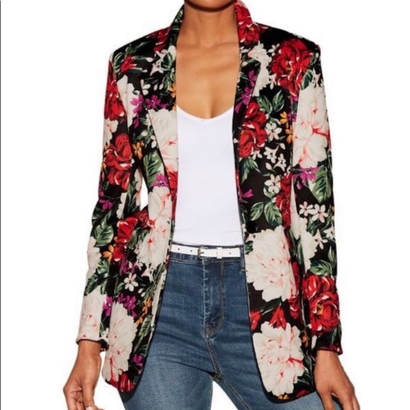 Alexia Admor Jackets & Blazers - NWT Alexia Admor Floral Print Scuba Blazer Sz 2